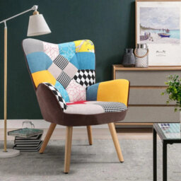 Fabric Leisure Armchair Lounge Sofa Club Living Room Chair - thumbnail 3