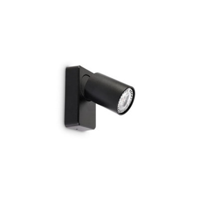 Ideal Lux Rudy Indoor Spotlight Wall Lamp 1 Light Black, Gu10 - image 1