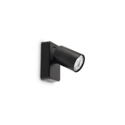 Ideal Lux Luminosa Rudy Indoor Spotlight Wall Lamp 1 Light Black, Gu10