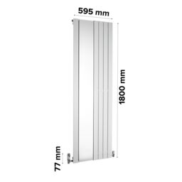 Ximax Vertirad Mirror Hwm180060W White Horizontal Or Vertical Designer 2097Btu Radiator, (W)595mm X (H)1800mm - thumbnail 4