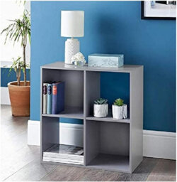 Spot On Dealz Wooden Storage Shelving Unit Bookcase Home Office Use Display Furniture Living Room Décor Easy To Build (4 Cube Unit Grey) - thumbnail 7