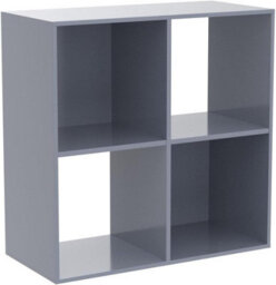 Spot On Dealz Wooden Storage Shelving Unit Bookcase Home Office Use Display Furniture Living Room Décor Easy To Build (4 Cube Unit Grey) - thumbnail 4