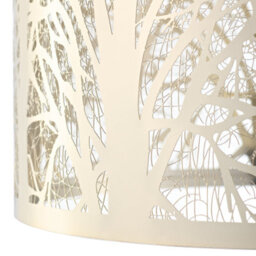 Happy Homewares Unique And Beautiful Brushed Gold Metal Forest Design Ceiling Pendant Shade - thumbnail 3