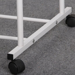 Living And Home White Metal Heavy Duty Clothes Rail Clothes Rack And Storage Shelf With 4 Castors - thumbnail 6