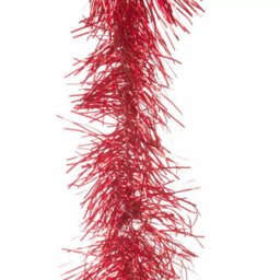 Urbn-Living Set Of 5 - Red Luxury Festive Christmas Tree Tinsel Decoration - thumbnail 3