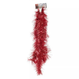 Urbn-Living Set Of 5 - Red Luxury Festive Christmas Tree Tinsel Decoration - thumbnail 4