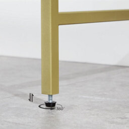 Songmics Console Table, Tempered Glass Table, Modern Sofa Or Entryway Table, Metal Frame, 2 Shelves, Adjustable Feet - thumbnail 6