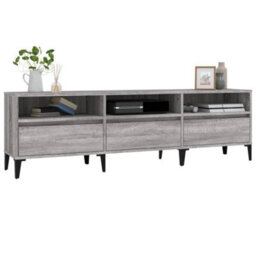 Berkfield Tv Cabinet Grey Sonoma 150X30X44.5 Cm Engineered Wood - thumbnail 4