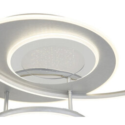Luminosa Lighting Luminosa Johnson I Semi Flush Ceiling Light Brushed Silver Led 2700/6500K - thumbnail 5