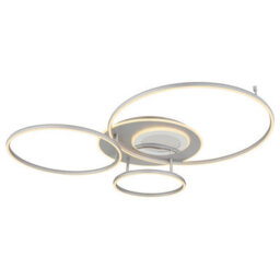 Luminosa Lighting Luminosa Johnson I Semi Flush Ceiling Light Brushed Silver Led 2700/6500K - thumbnail 8