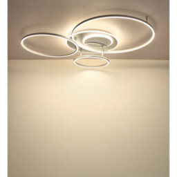 Luminosa Lighting Luminosa Johnson I Semi Flush Ceiling Light Brushed Silver Led 2700/6500K - thumbnail 6