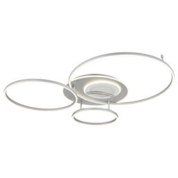 Luminosa Lighting Luminosa Johnson I Semi Flush Ceiling Light Brushed Silver Led 2700/6500K - thumbnail 1