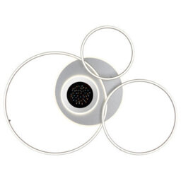 Luminosa Lighting Luminosa Johnson I Semi Flush Ceiling Light Brushed Silver Led 2700/6500K - thumbnail 4