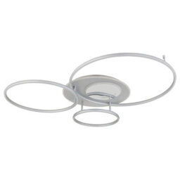 Luminosa Lighting Luminosa Johnson I Semi Flush Ceiling Light Brushed Silver Led 2700/6500K - thumbnail 3