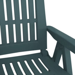 Berkfield Garden Reclining Chairs 2 Pcs Green Pp - thumbnail 9