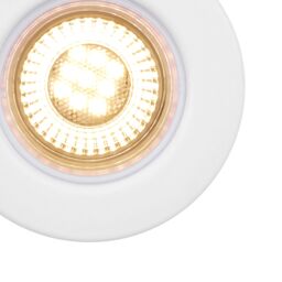 GoodHome Hodgkin Matt White Fixed Led Fire-Rated Warm White Downlight Ip65 - thumbnail 4