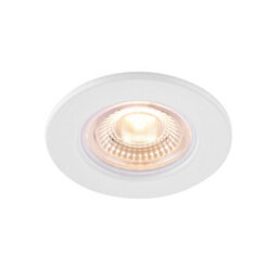 GoodHome Hodgkin Matt White Fixed Led Fire-Rated Warm White Downlight Ip65 - thumbnail 1