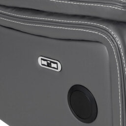 Furnishings For Less UK Orlando Leather Grey Electric Reclining 3 Seater Cup Holder - thumbnail 2