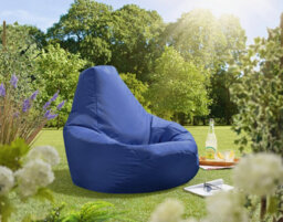 Beautiful Beanbags Adult Highback Beanbag For Indoors Or Outdoors Ready Filled Bean Bags - Blue - thumbnail 3