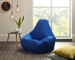 Beautiful Beanbags Adult Highback Beanbag For Indoors Or Outdoors Ready Filled Bean Bags - Blue - thumbnail 2