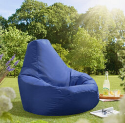 Beautiful Beanbags Adult Highback Beanbag For Indoors Or Outdoors Ready Filled Bean Bags - Blue - thumbnail 4
