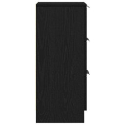 Berkfield Black Oak Sideboard 30X30X70 Cm Made Of Engineered Wood - thumbnail 8