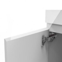 Sline 500mm Gloss White Bathroom Vanity Unit  With Basin  Double Door Floor Standing Design Flat Packed - thumbnail 6