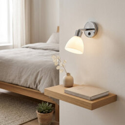 Nordlux Ray Metal Wall Light  Silver,plug In Or Mains - thumbnail 5