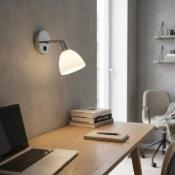 Nordlux Ray Metal Wall Light  Silver,plug In Or Mains - thumbnail 6