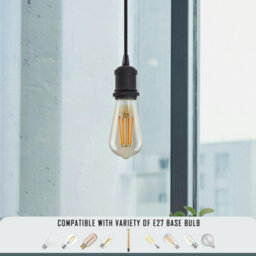 E27 Vintage Ceiling Pendant Light Fitting, Green Brass Metal With Army Green Braided Flex Cable, 1M - thumbnail 3