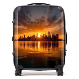 Warren Reed Designer Sunrise In The City Suitcase - Large - thumbnail 1