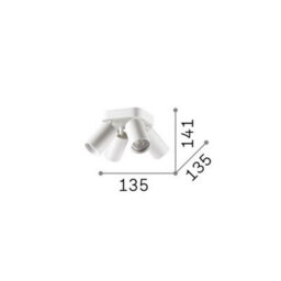 Ideal Lux Luminosa Dynamite Ceiling Spotlight Clusters Black 4X Gu10 - thumbnail 2