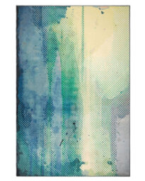 Beliani Abstract Watercolour Area Rug Multicolour 140 X 200 Cm Durable Polyester Low Pile - thumbnail 1