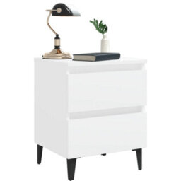 Vidaxl Bed Cabinets 2 Pcs White 40X35X50 Cm Engineered Wood - thumbnail 7