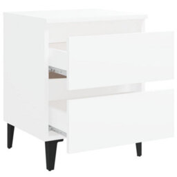 Vidaxl Bed Cabinets 2 Pcs White 40X35X50 Cm Engineered Wood - thumbnail 6