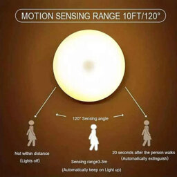 Usb Rechargeable Motion Sensor Led Night Light Wireless Magnetic Wall Mounted Lamp - thumbnail 3