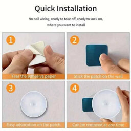 Usb Rechargeable Motion Sensor Led Night Light Wireless Magnetic Wall Mounted Lamp - thumbnail 4
