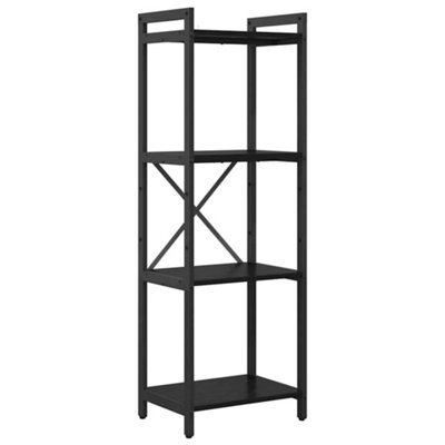 Berkfield Modern Bookcase Black Oak 40 X 30 X 118 Cm Engineered Wood - image 1