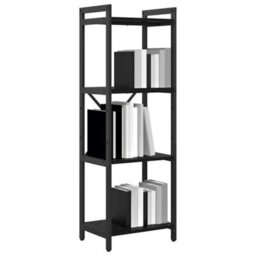Berkfield Modern Bookcase Black Oak 40 X 30 X 118 Cm Engineered Wood - thumbnail 3
