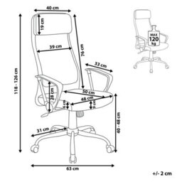 Beliani  Office Chair Pioneer Ii Black - thumbnail 3