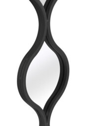Mirroroutlet The Quinque Black Metal Framed Tear Drop Wall Mirror 124Cm X 15Cm - thumbnail 4