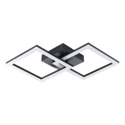 Eglo Basic Palmaves-E Black Steel & Plastic Eco Friendly Led Ceiling Light, 3000K - thumbnail 2