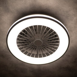 Kanlux 38033 Plave Led Cct Ceiling Mounted Light Fitting With Fan In A Black And White Finish - thumbnail 2