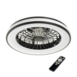 Kanlux 38033 Plave Led Cct Ceiling Mounted Light Fitting With Fan In A Black And White Finish - thumbnail 1
