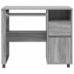 Berkfield Modern Grey Computer Desk Grey Sonoma Engineered Wood Medium - thumbnail 6
