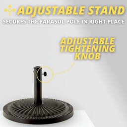 Heavy Duty Garden Parasol Umbrella Base - Weatherproof Victorian Style - 14Kg - thumbnail 4