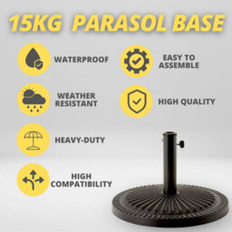 Heavy Duty Garden Parasol Umbrella Base - Weatherproof Victorian Style - 14Kg - thumbnail 8