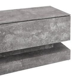 Furniture in Fashion Step Tv Stand With Storage For Living Room And Bedroom, 1800 Wide, Led Lighting, Media Storage, Concrete Effect Finish - thumbnail 9