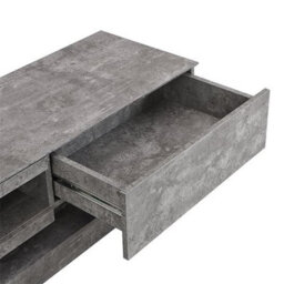 Furniture in Fashion Step Tv Stand With Storage For Living Room And Bedroom, 1800 Wide, Led Lighting, Media Storage, Concrete Effect Finish - thumbnail 8