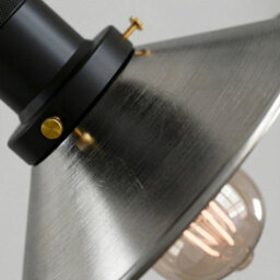 Vintage Ceiling Light Semi Flush Mount E27 Holder Cone Lampshade For Livingroom Bedroom Kitchen Hallway Satin Nickel No Bulb - thumbnail 7